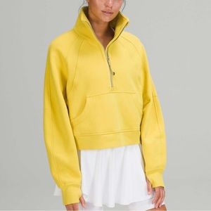Lululemon Yellow Scuba quarterzip size M/L